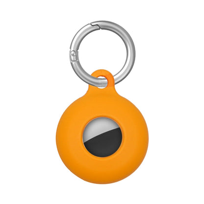 Dual-Side Hollow Anti-scratch Silicone Shockproof Protective Cover Case with Keychain Hook Loop, For AirTag