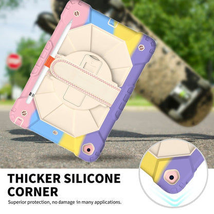 Contrast Color Robot Shockproof Silicon + PC Protective Case with Holder & Shoulder Strap, For iPad 10.2 2021 / 2020 / 2019