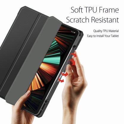 DUX DUCIS TOBY Series Shockproof PU Leather + PC + TPU Horizontal Flip Case with Holder & Pen Slot & Sleep / Wake-up Function, For iPad Pro 12.9 2022 / 2021 / 2020