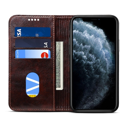 Baroque Simple Horizontal Flip Leather Case, with Holder & Card Slots & Wallet, For iPhone 11, For iPhone 11 Pro, For iPhone 11 Pro Max, For iPhone XS / X, For iPhone SE 2022 / SE 2020 / 8 / 7, For iPhone 8 Plus / 7 Plus