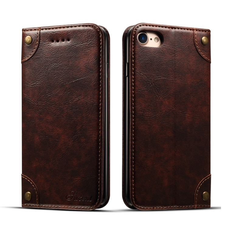 Baroque Simple Horizontal Flip Leather Case, with Holder & Card Slots & Wallet, For iPhone 11, For iPhone 11 Pro, For iPhone 11 Pro Max, For iPhone XS / X, For iPhone SE 2022 / SE 2020 / 8 / 7, For iPhone 8 Plus / 7 Plus
