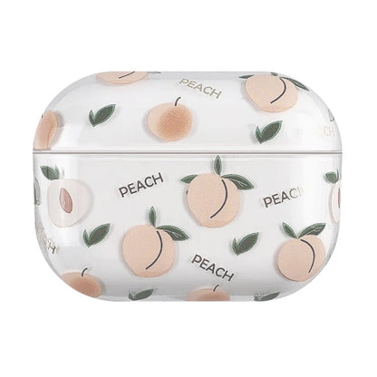 Bronzing Fruit Pattern PC Earphone Hard Protective Case, For AirPods 1 / 2, For AirPods Pro