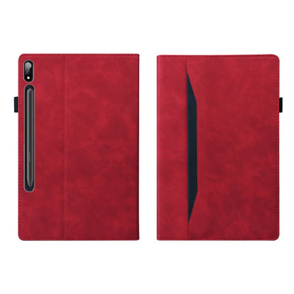 Business Shockproof Horizontal Flip Leather Case with Holder & Card Slots & Photo Frame & Pen Slot & Sleep / Wake-up Function, For Samsung Galaxy Tab S8+ / Tab S8 Plus /  Tab S7 FE / Tab S7+ SM-T970 / SM-T976B                                           ...