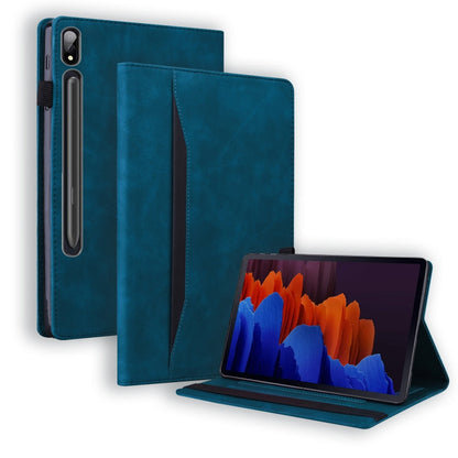Business Shockproof Horizontal Flip Leather Case with Holder & Card Slots & Photo Frame & Pen Slot & Sleep / Wake-up Function, For Samsung Galaxy Tab S8+ / Tab S8 Plus /  Tab S7 FE / Tab S7+ SM-T970 / SM-T976B                                           ...