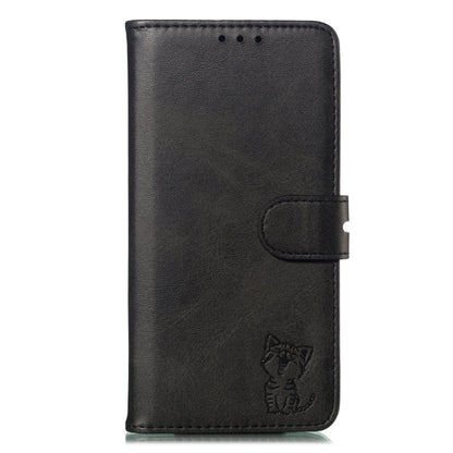 Embossed Happy Cat Pattern Horizontal Flip Leather Case with Holder & Card Slots & Wallet, For iPhone 13 mini, For iPhone 13, For iPhone 13 Pro, For iPhone 13 Pro Max