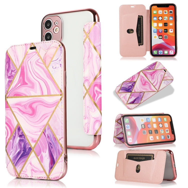 Bronzing Plating PU + TPU Horizontal Flip Leather Case with Holder & Card Slot, For iPhone 12 Pro Max, For iPhone 12 / 12 Pro, For iPhone 12 mini, For iPhone 11 Pro Max, For iPhone 11 Pro, For iPhone 11