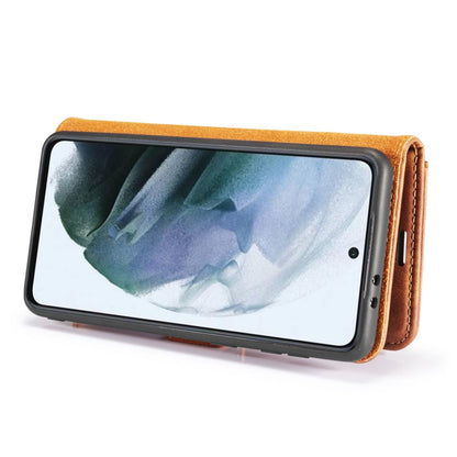 DG.MING Crazy Horse Texture Flip Detachable Magnetic Leather Case with Holder & Card Slots & Wallet, For Samsung Galaxy S21 FE
