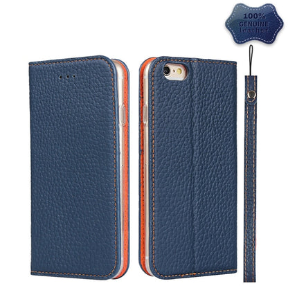 Litchi Texture Horizontal Flip Top Layer Cowhide Leather Case with Holder & Card Slots & Wallet & Strap & Wire Winder, For iPhone 6 & 6s, For iPhone 6 Plus & 6s Plus, For iPhone XR, For iPhone XS Max