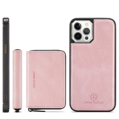 JEEHOOD Magnetic Zipper Horizontal Flip Leather Case with Holder & Card Slot & Wallet, For iPhone 12 mini, For iPhone 12 / 12 Pro, For iPhone 12 Pro Max