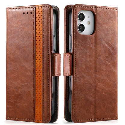 CaseNeo Business Splicing Dual Magnetic Buckle Horizontal Flip PU Leather Case with Holder & Card Slots & Wallet, For iPhone 11 Pro Max