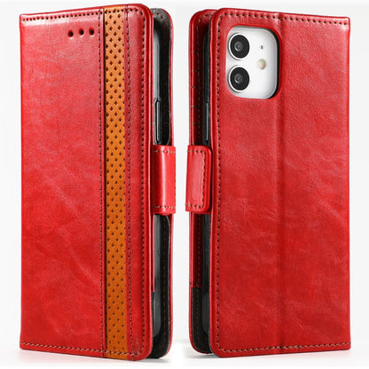 CaseNeo Business Splicing Dual Magnetic Buckle Horizontal Flip PU Leather Case with Holder & Card Slots & Wallet, For iPhone 11 Pro Max