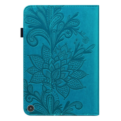 Lace Flower Embossing Pattern Horizontal Flip Leather Case with Holder & Card Slots & Wallet & Photo Frame & Sleep / Wake-up Function, For Amazon Kindle Fire HD 8 2020 / HD 8 Plus 2020, For Amazon Kindle Fire HD 10 2019 / 2018 / 2017 / 2016