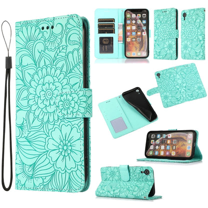 Skin Feel Embossed Sunflower Horizontal Flip Leather Case with Holder & Card Slots & Wallet & Lanyard, For iPhone 11 Pro Max, For iPhone 11 Pro, For iPhone 11, For iPhone XR