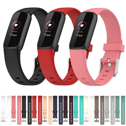 For Fitbit Luxe xDFind Silicone Watch Band, Size:S (Pine Needle Green), S