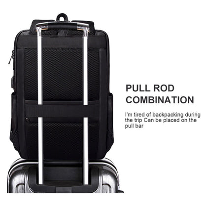 SJ01 Business Casual Computer Backpack with USB Charging Port, 13-15 inch Universal
