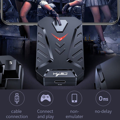 HXSJ P8+V100+J900 Keyboard Mouse Converter + One-handed Keyboard + Programming Gaming Mouse Set, P8+V100+A883