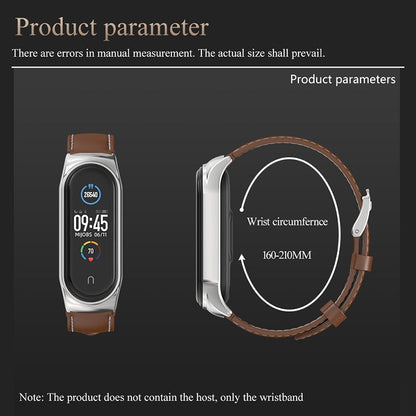 For Xiaomi Mi Band 6 / 5 CS Microfiber Leather Replacement Watchband