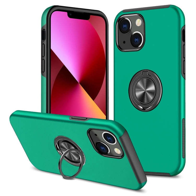 PC + TPU Shockproof Magnetic Protective Case with Invisible Ring Holder, For iPhone 13 mini, For iPhone 13, For iPhone 13 Pro