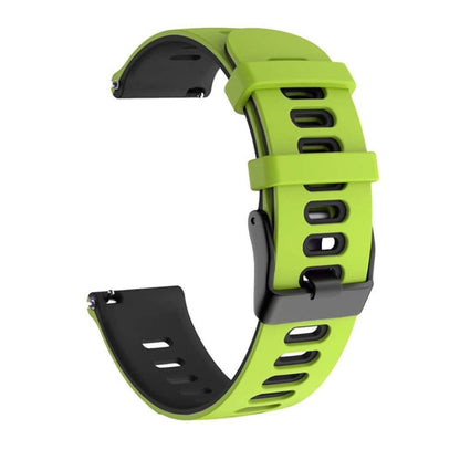 Universal Two-color Silicone Replacement Strap Watchband, 22mm For Xiaomi Haylou RT RS3 LS04 / LS05S, 20mm For Garmin Vivoactive 3 / Venu, 22mm For Garmin Vivoactive 4 / Venu 2