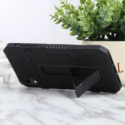 Vanguard Warrior All Inclusive Double-color Shockproof TPU + PC Protective Case with Holder, For iPhone XR