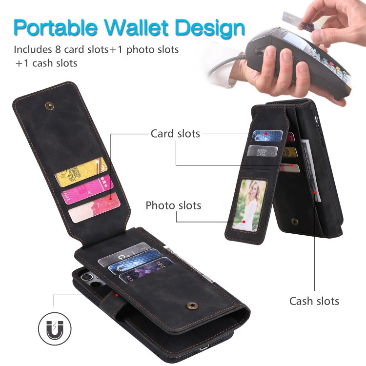 Skin Feel Business Horizontal Flip PU Leather Case with Holder & Multi-Card Slots & Wallet & Lanyard & Photo Frame, For iPhone XS Max, For iPhone 8 Plus / 7 Plus, For iPhone SE 2022 / SE 2020 / 8 / 7