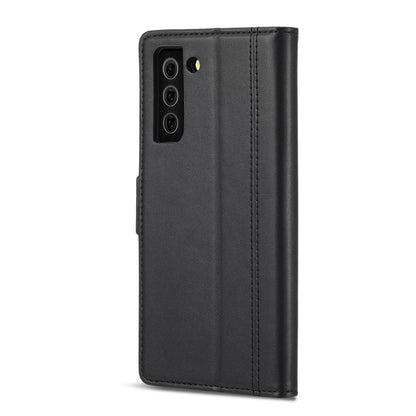 LC.IMEEKE Magnetic Buckle PU + TPU Horizontal Flip Leather Case with Holder & Card Slots & Wallet, For Samsung Galaxy S21 FE 5G