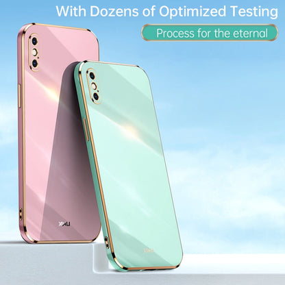 XINLI Straight Edge 6D Electroplate TPU Phone Case, For iPhone X, For iPhone XR, For iPhone XS