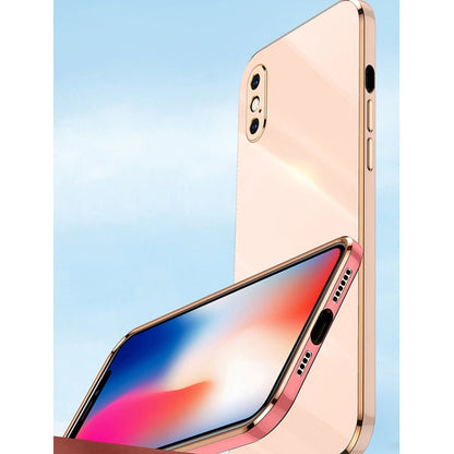 XINLI Straight Edge 6D Electroplate TPU Phone Case, For iPhone XS Max, For iPhone 8 Plus / 7 Plus, For iPhone 12 Pro