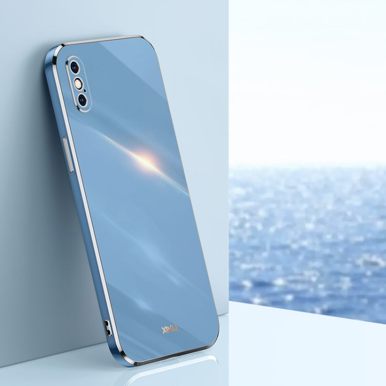 XINLI Straight Edge 6D Electroplate TPU Phone Case, For iPhone XS Max, For iPhone 8 Plus / 7 Plus, For iPhone 12 Pro