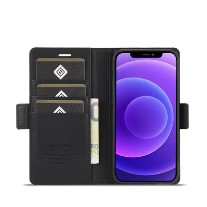 LC.IMEEKE Magnetic Buckle PU + TPU Horizontal Flip Leather Case with Holder & Card Slots & Wallet, For iPhone 12 / 12 Pro, For iPhone 12 mini