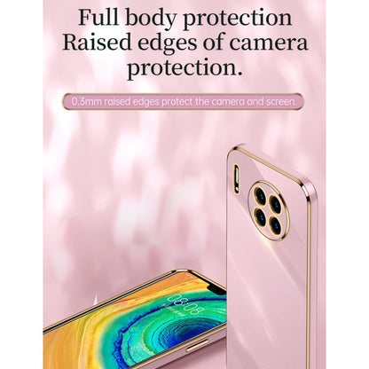 XINLI Straight Edge 6D Electroplate TPU Phone Case with Ring Holder, For Huawei Mate 30, For Huawei Mate 30 Pro, For Huawei Mate 40