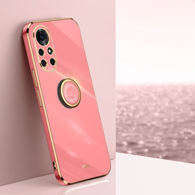 XINLI Straight Edge 6D Electroplate TPU Phone Case with Ring Holder, For Huawei nova 8 5G, For Huawei nova 8 Pro 5G, For Huawei nova 8 SE