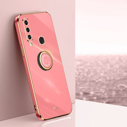 XINLI Straight Edge 6D Electroplate TPU Phone Case with Ring Holder, For Huawei P30, For Huawei P30 Pro, For Huawei P30 Lite