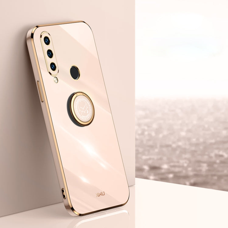 XINLI Straight Edge 6D Electroplate TPU Phone Case with Ring Holder, For Huawei P30, For Huawei P30 Pro, For Huawei P30 Lite
