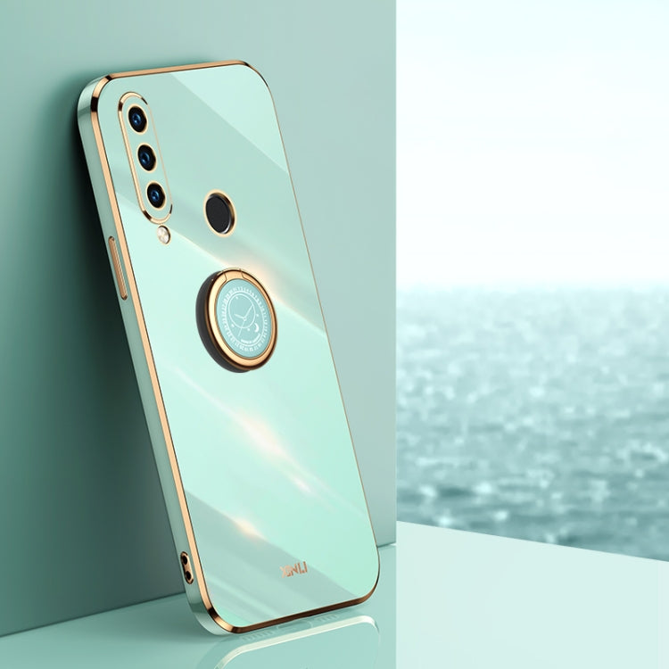 XINLI Straight Edge 6D Electroplate TPU Phone Case with Ring Holder, For Huawei P30, For Huawei P30 Pro, For Huawei P30 Lite