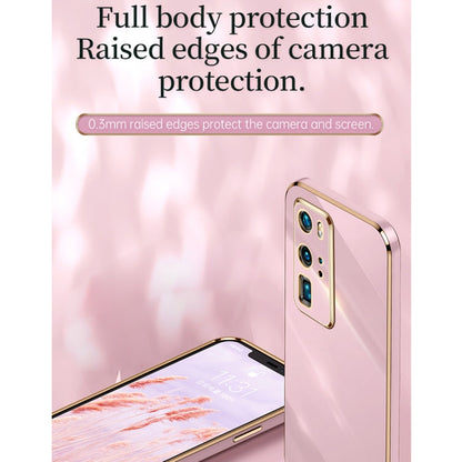 XINLI Straight Edge 6D Electroplate TPU Phone Case with Ring Holder, For Huawei P40, For Huawei P40 Pro, For Honor 20
