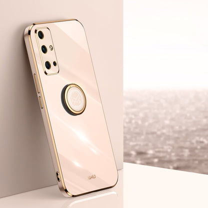 XINLI Straight Edge 6D Electroplate TPU Phone Case with Ring Holder, For Honor 30 Pro, For Honor 30S, For Honor 30 Youth