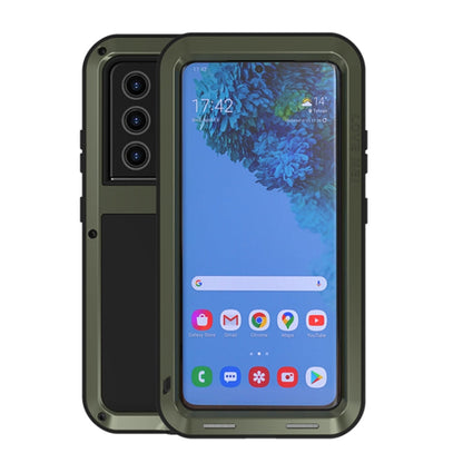 LOVE MEI Metal Shockproof Waterproof Dustproof Protective Case without Glass, For Samsung Galaxy S21 Ultra 5G