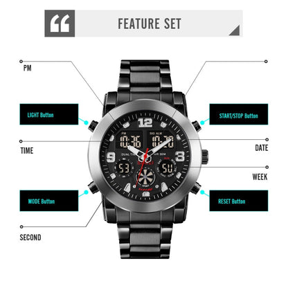 SKMEI 1642 Three-time Display Luminous Electronic Watch, Support Alarm Clock