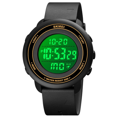 SKMEI 1736 Triplicate Round Dial Timing LED Digital Display Luminous Electronic Watch