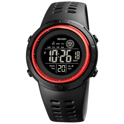 SKMEI 1773 Triplicate Round LED Dual Time Digital Display Colorful Backlight Electronic Watch