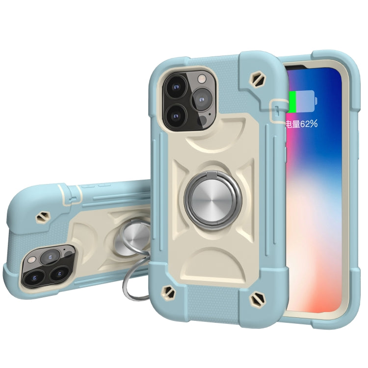 Shockproof Silicone + PC Protective Case with Dual-Ring Holder, For iPhone 13 Pro, For iPhone 13 Pro Max
