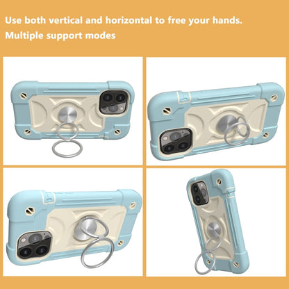 Shockproof Silicone + PC Protective Case with Dual-Ring Holder, For iPhone 13 Pro, For iPhone 13 Pro Max