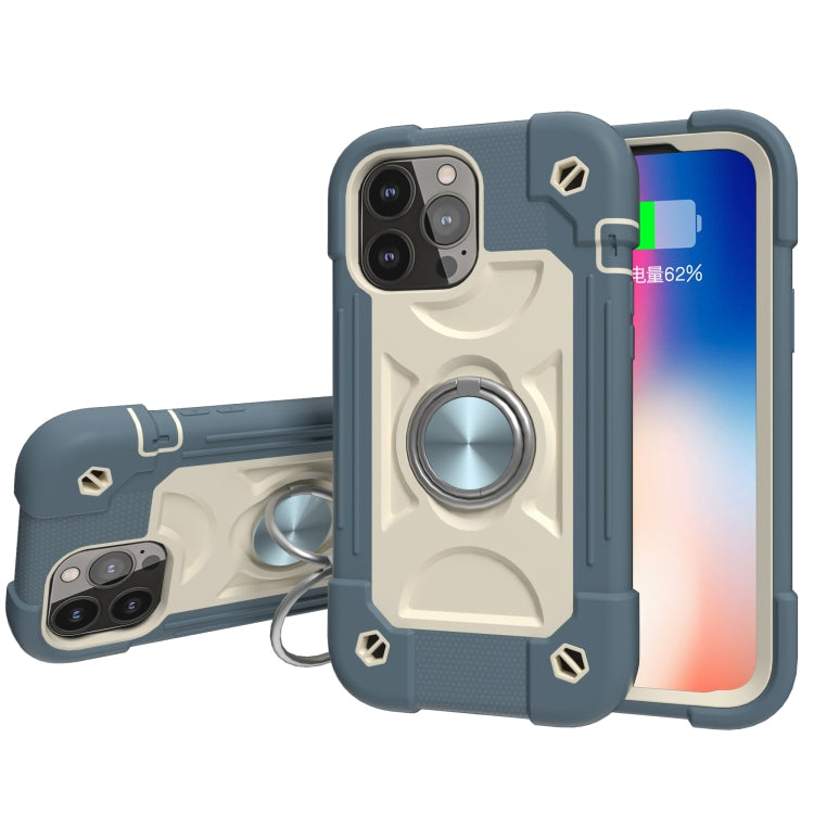 Shockproof Silicone + PC Protective Case with Dual-Ring Holder, For iPhone 13 Pro, For iPhone 13 Pro Max