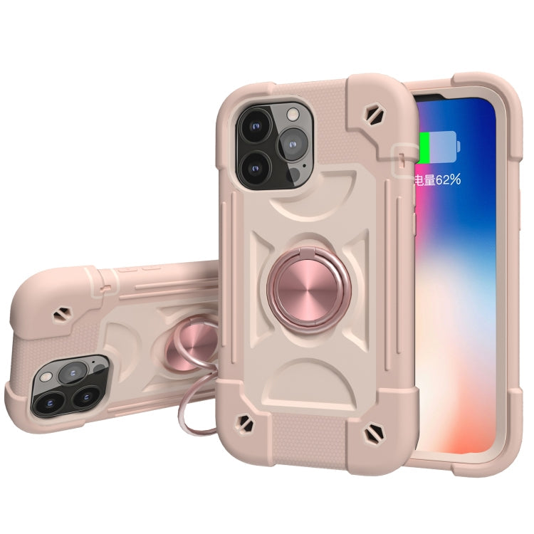Shockproof Silicone + PC Protective Case with Dual-Ring Holder, For iPhone 13 Pro, For iPhone 13 Pro Max