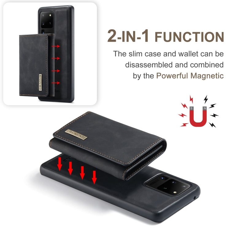 DG.MING M1 Series 3-Fold Multi Card Wallet  Back Cover Shockproof Case with Holder Function, For Samsung Galaxy S20 Ultra, For Samsung Galaxy S20+