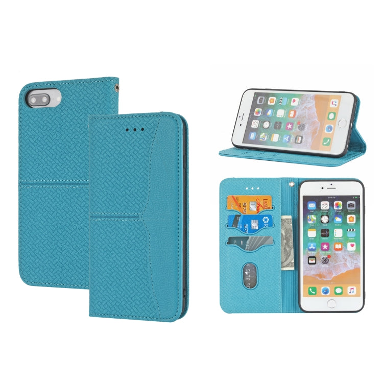 Woven Texture Stitching Magnetic Horizontal Flip PU Leather Case with Holder & Card Slots & Wallet & Lanyard, For iPhone 8 Plus / 7 Plus, For iPhone 11, For iPhone 11 Pro, For iPhone 11 Pro Max