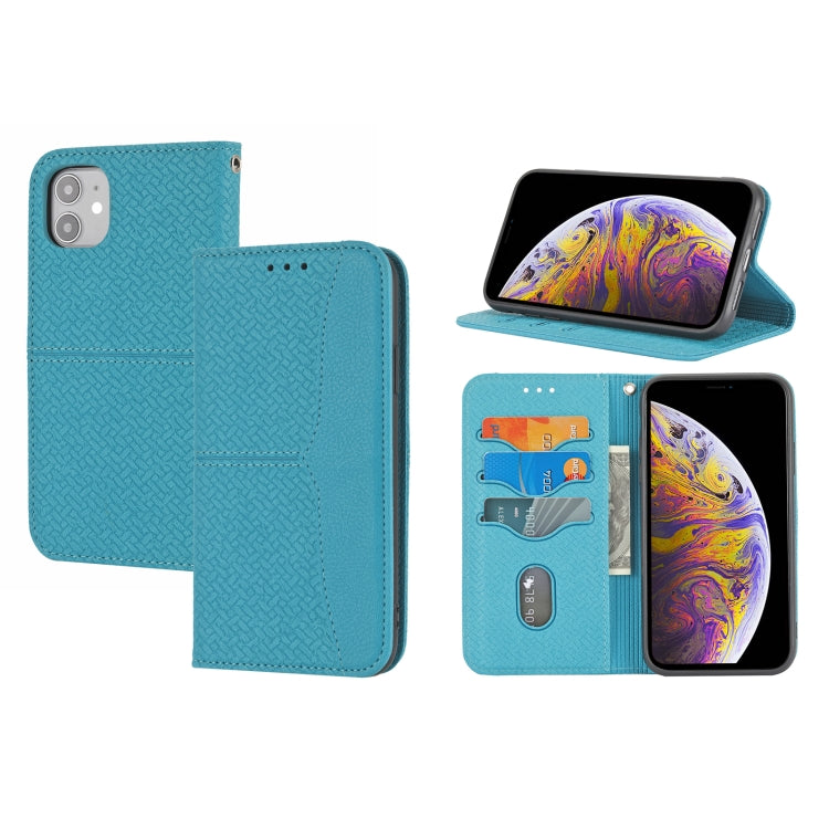 Woven Texture Stitching Magnetic Horizontal Flip PU Leather Case with Holder & Card Slots & Wallet & Lanyard, For iPhone 8 Plus / 7 Plus, For iPhone 11, For iPhone 11 Pro, For iPhone 11 Pro Max