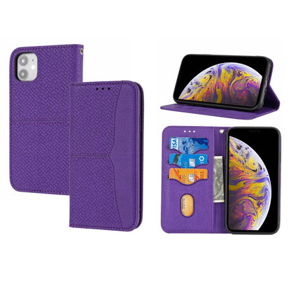 Woven Texture Stitching Magnetic Horizontal Flip PU Leather Case with Holder & Card Slots & Wallet & Lanyard, For iPhone 8 Plus / 7 Plus, For iPhone 11, For iPhone 11 Pro, For iPhone 11 Pro Max