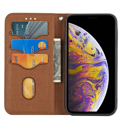 Woven Texture Stitching Magnetic Horizontal Flip PU Leather Case with Holder & Card Slots & Wallet & Lanyard, For iPhone 12 / 12 Pro, For iPhone 12 Pro Max, For iPhone 13 mini, For iPhone 13